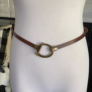 Express brown adjustable belt
